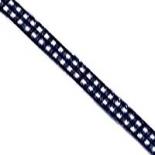 7mm gingham – navy blue