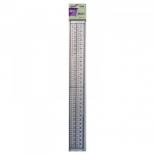 Ruler transparent with metal edge