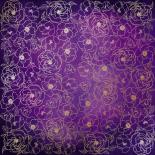 Лист с фольгированием -  - Golden Pion Violet aquarelle
